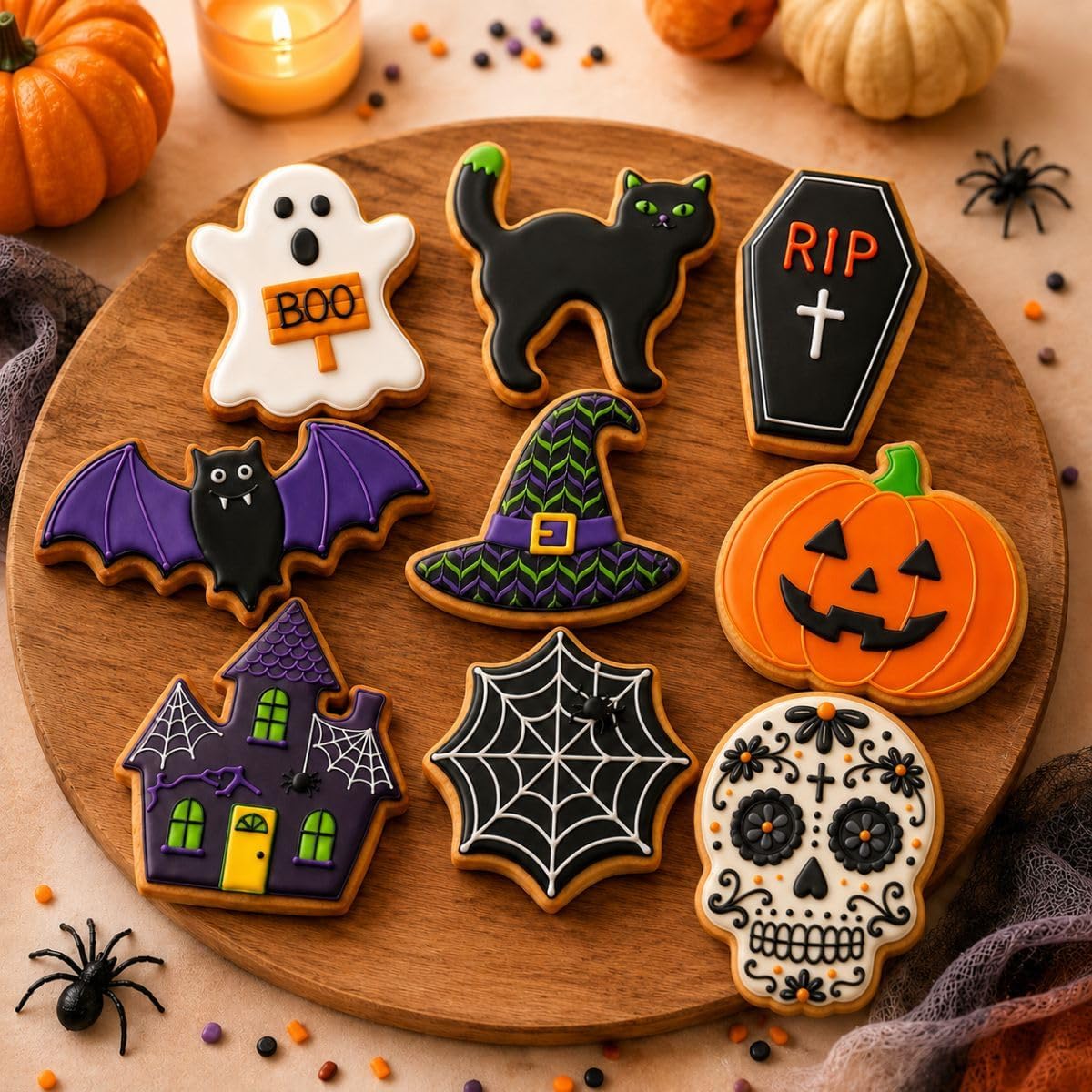9 Pcs Halloween Cookie Cutters Set, Stainless Steel Cutter for Baking