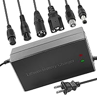 Vista 8 de Cargador de batería de iones de litio de 42 V, 2 A, múltiples enchufes para Xiaomi M365 ES2/ES4/E22/ES1L, conector en línea de 36 V 10S