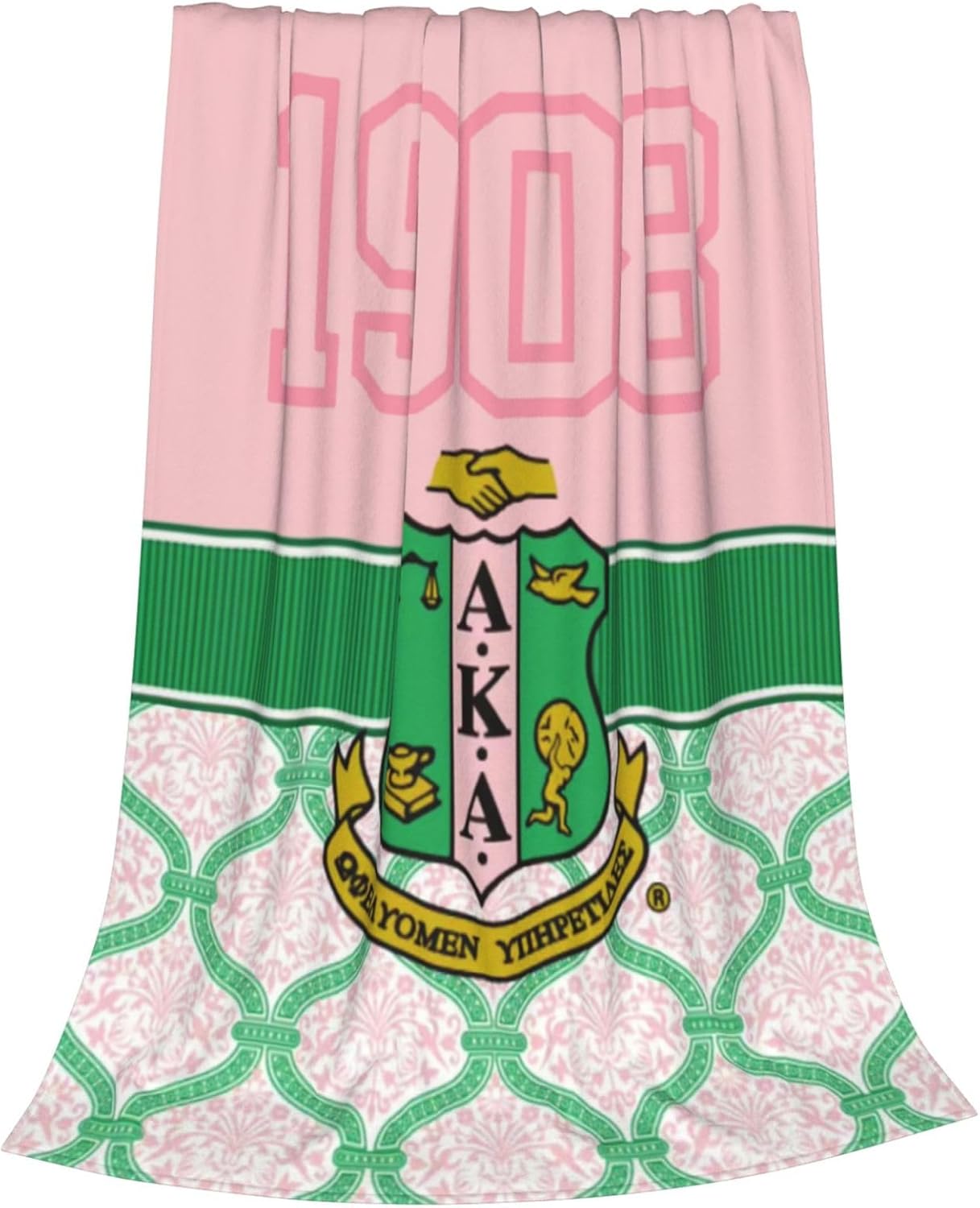 Sorority Gifts for Women Soft Flannel Throw Blanket Cozy Fluffy Blanket for Bed Couch Sofa All Season 80"X60"(Pink4)