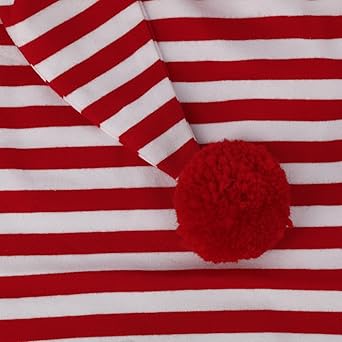 Slaapmuts - rood/wit - volwassenen - gestreept - verkleedmuts slaapmutsen | Fun en Feest
