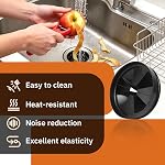 2 Pack Garbage Disposal Splash Guards 3 3/8" Sink Baffle QCB-AM for InSinkErator Evolution Series, Upgraded Funmit Removable Quiet Collar Drain Plugs, Garbage Disposer Accessories