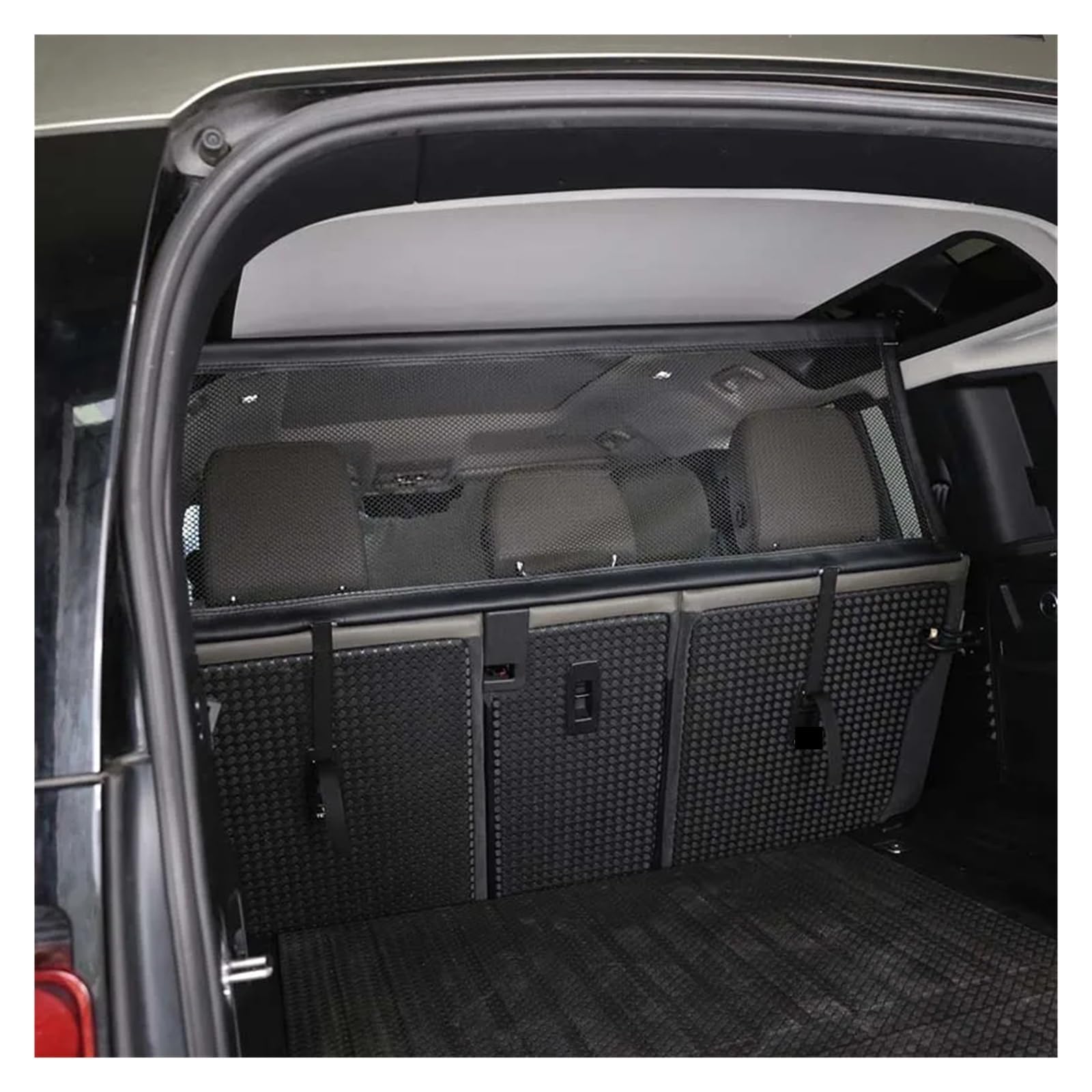 Compatibile con LR Defender 110 2020-2024 Isolamento for auto Pet Barriera Mesh Protezione bagagli posteriori Rete Meshunk