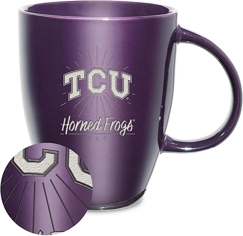 Vista 51 de Rico Industries NCAA - Taza de cerámica con grabado láser, 18 onzas, café y té