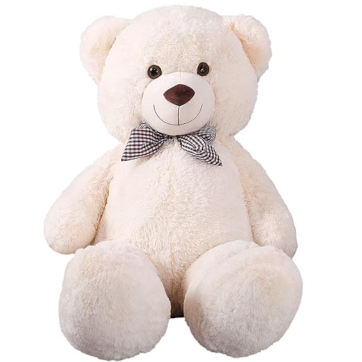 SNOWOLF 1.2M Giant Teddy Bear Plush Toy 4ft Big Cuddly Stuffed Animals Doll Gift for Valentines Kids Girlfriend (Ice Cream, 47 in/120cm)