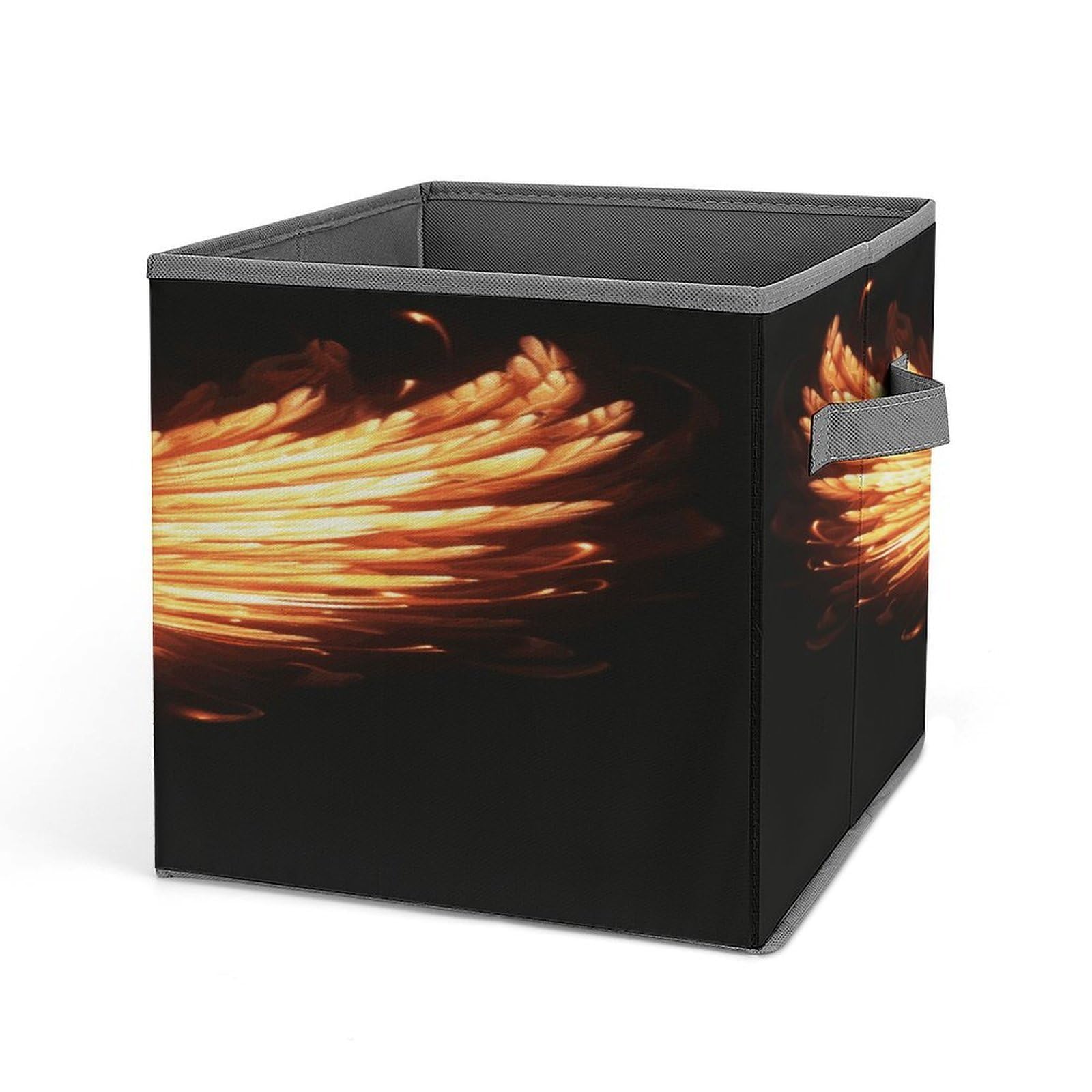 Fodpand Style Fire Angle Wings Storage Cubes Foldable Decorative Fabric, Storage Bins Baskets With Handles, Closet Organizers And Storage For Home, Office,Closet, Clothes