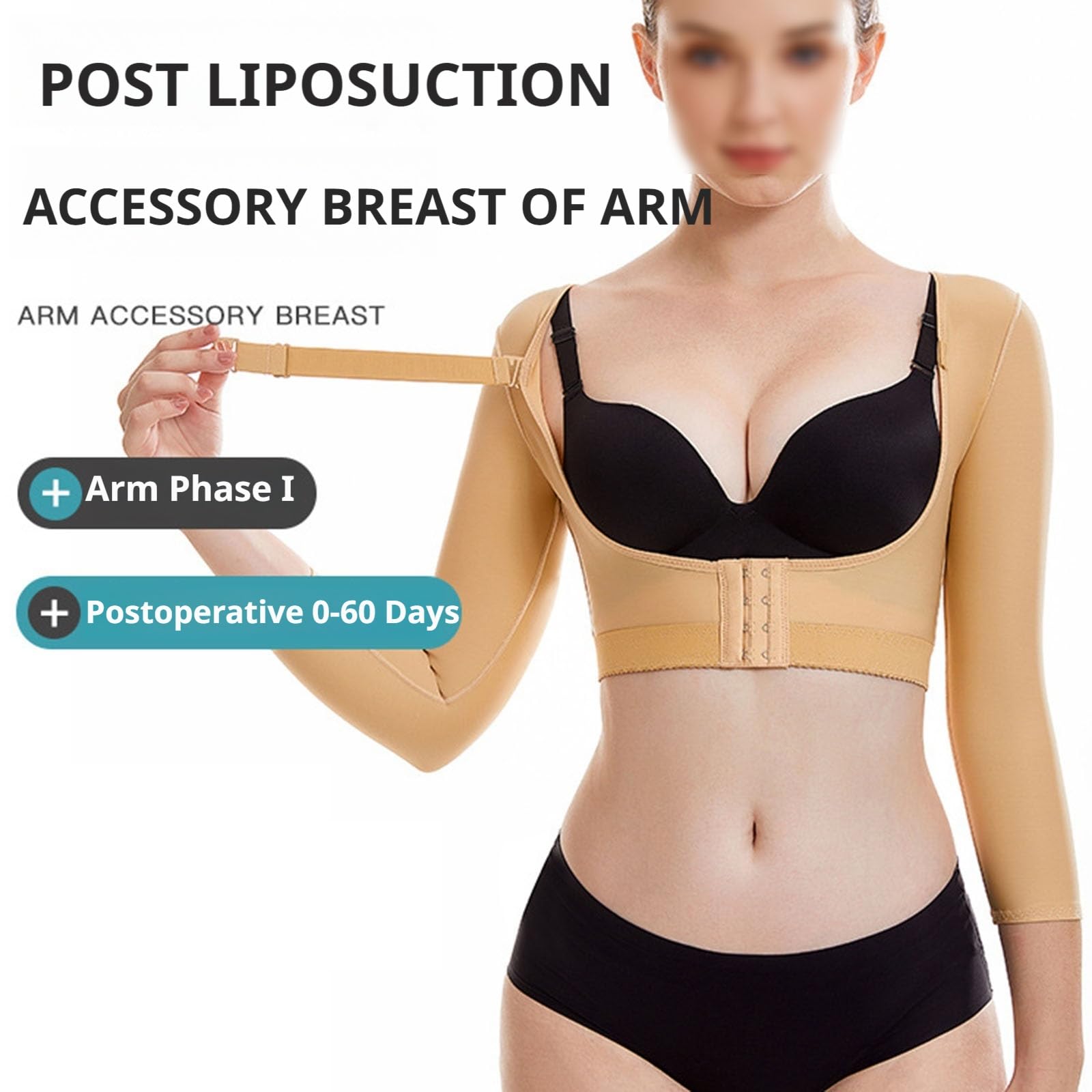 ISCBAFYX Tops para Mujer Brazo Lipo compresión postcirugía Adelgazante Cierre Frontal Corrector Camiseta sin Mangas Shapewear