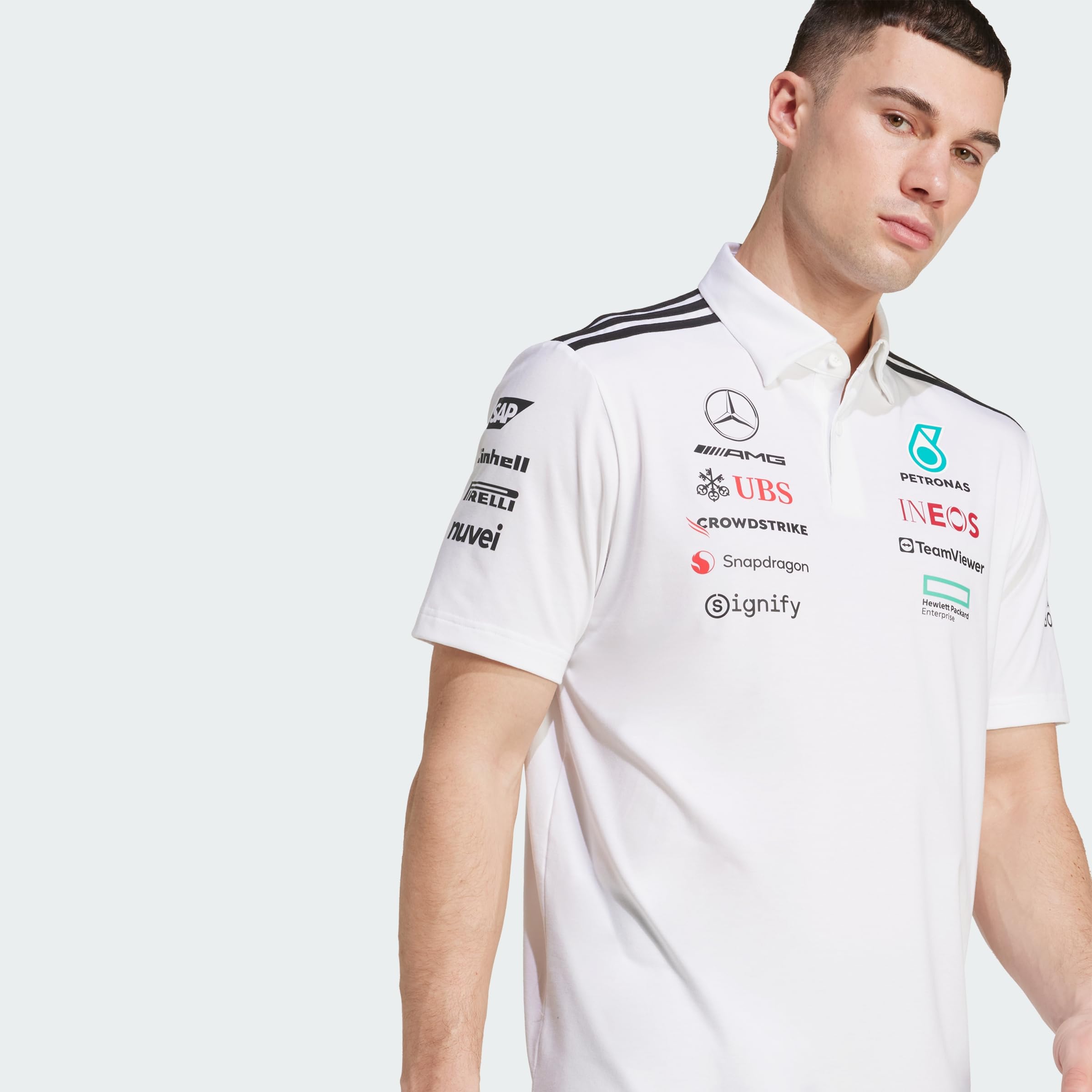Adidas Hombre Mercedes - AMG Petronas Formula One Team Team Polo White Men