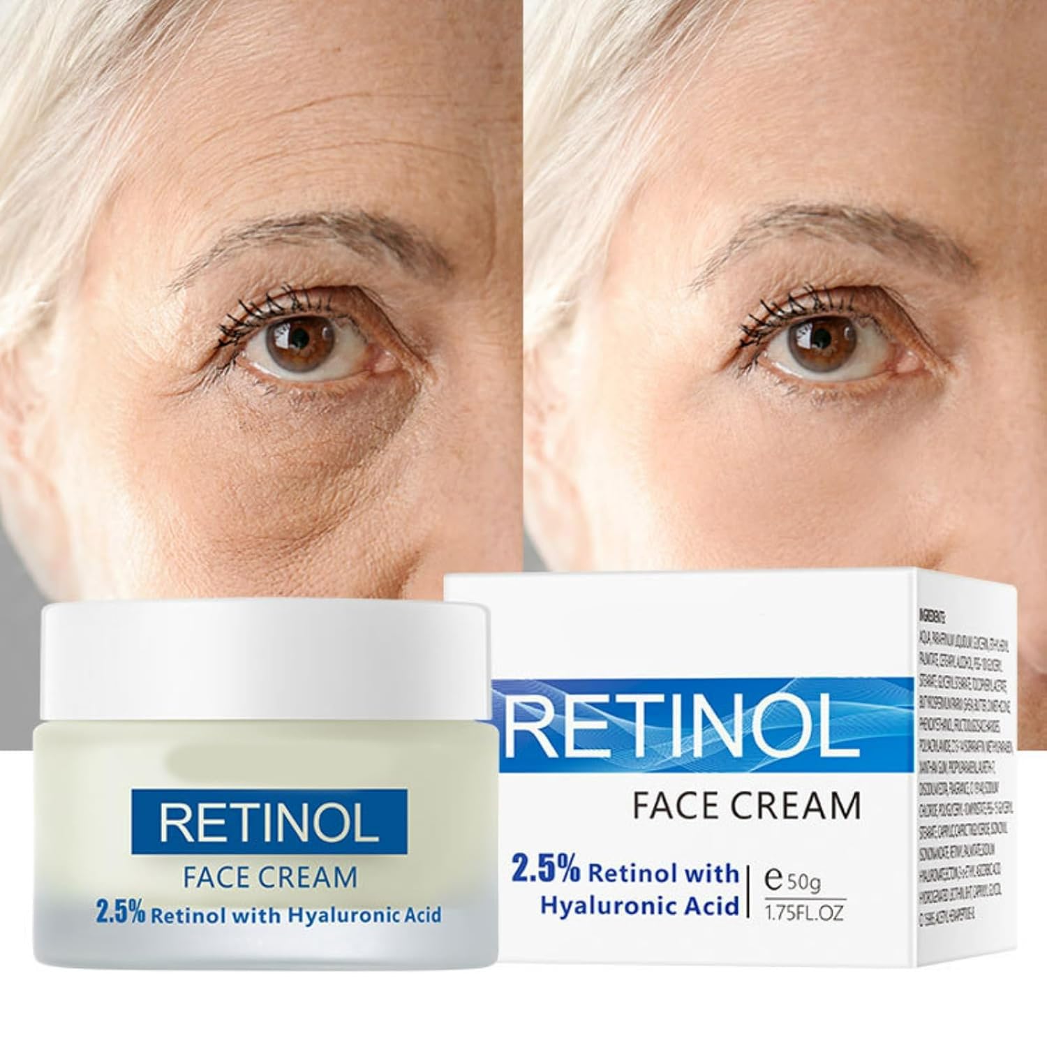 Retinol Cream, Retinol Moisturizer for Face and Neck, Wrinkle Cream for Face, Retinol Complex,Wrinkle Cream Anti Aging Retinol Facial Cream with Hyaluronic Acid, Collagen cream,Anti aging cream.