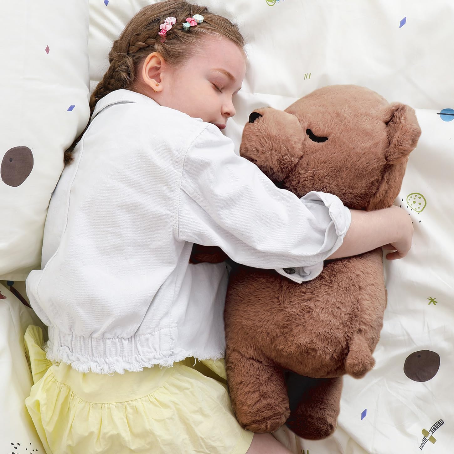 Tezituor 20 inch Big Teddy Bear Stuffed Animals Sleeping Plush Toy, Cute Stuffed Koala Bear Toy Soft Brown Bear Plush Pillow for Kids