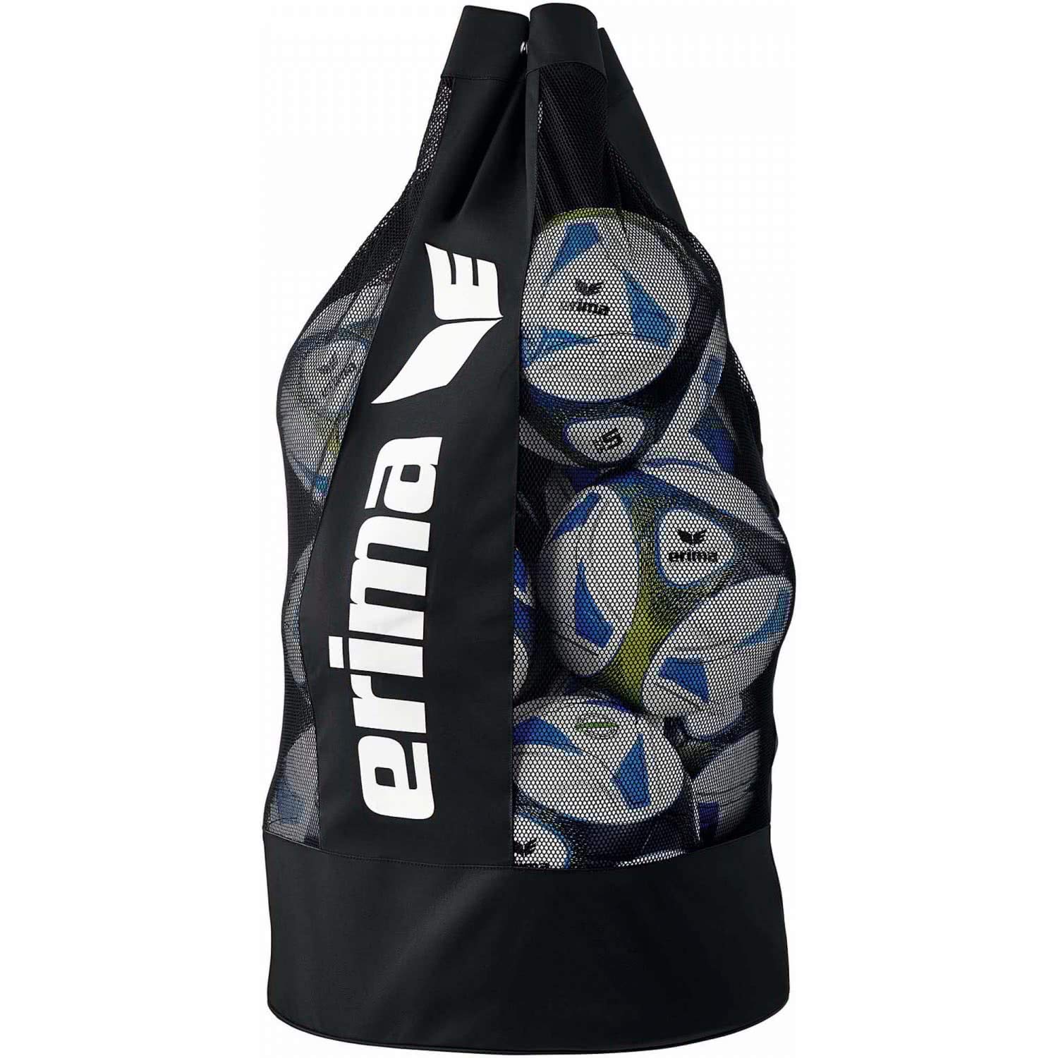Erima Ballsack FR 18 - Palla Sportiva Da Allenamento, Colore Nero/Bianco, Ideale Per Calcio E Pallamano