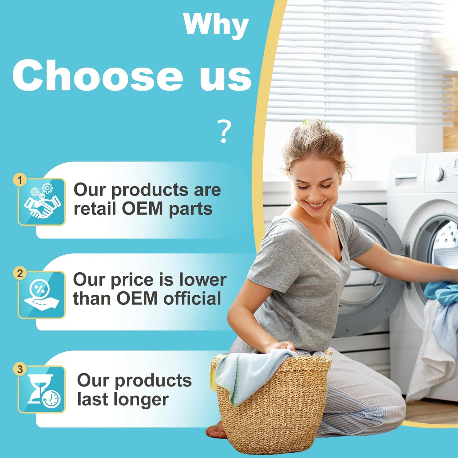 DC64-03788A Washer Door Diaphragm, Washer Door Boot Seal For Samsung Washer,Door Gasket Replacement Part 4959290 AP6884238 PS12720638 EAP12720638 - Image 7