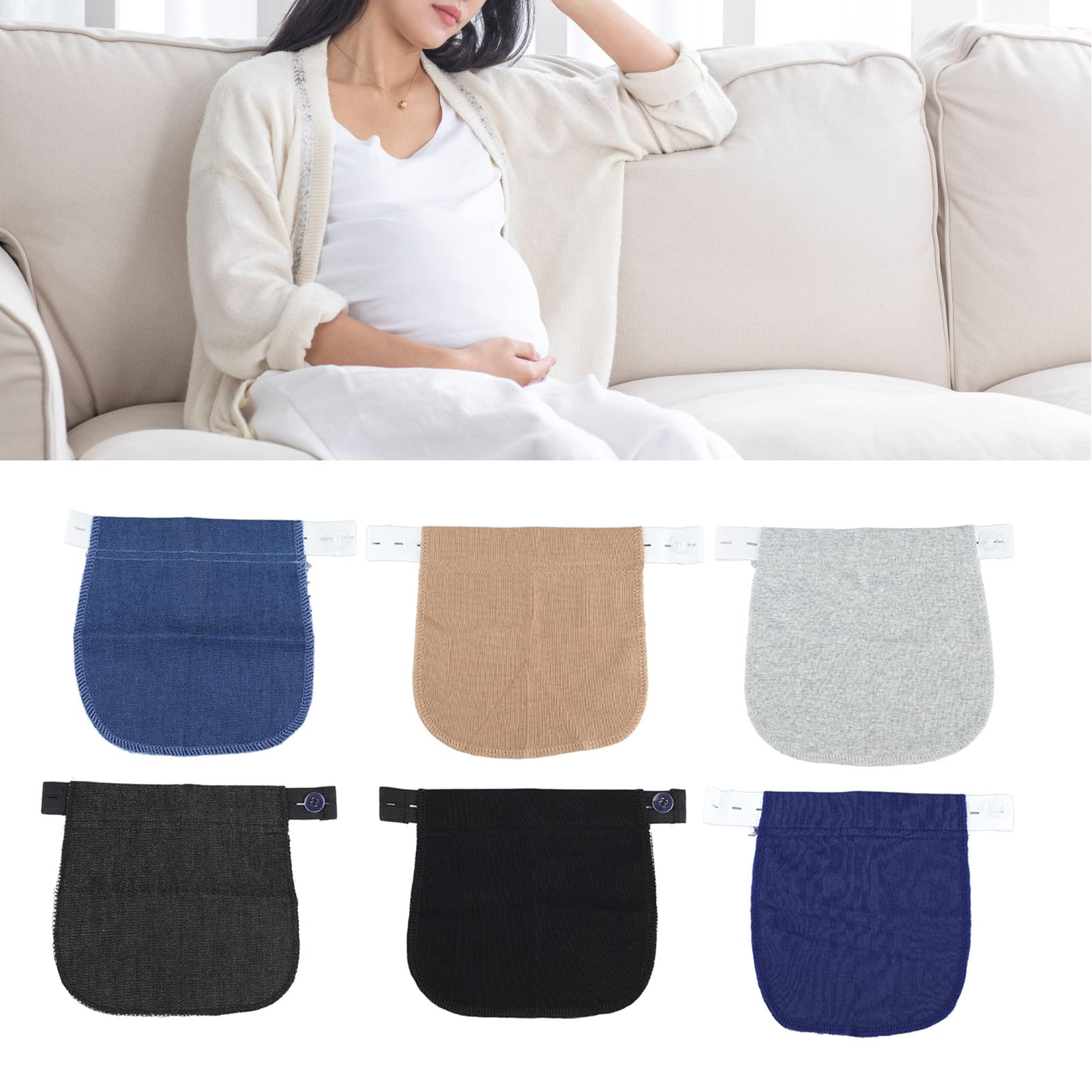 Lot De 6 Rallonges De Pantalon De Maternité Réglables 6