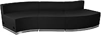 Vista 4 de Flash Furniture HERCULES Alon Series Black LeatherSoft Configuración de recepción, 3 piezas