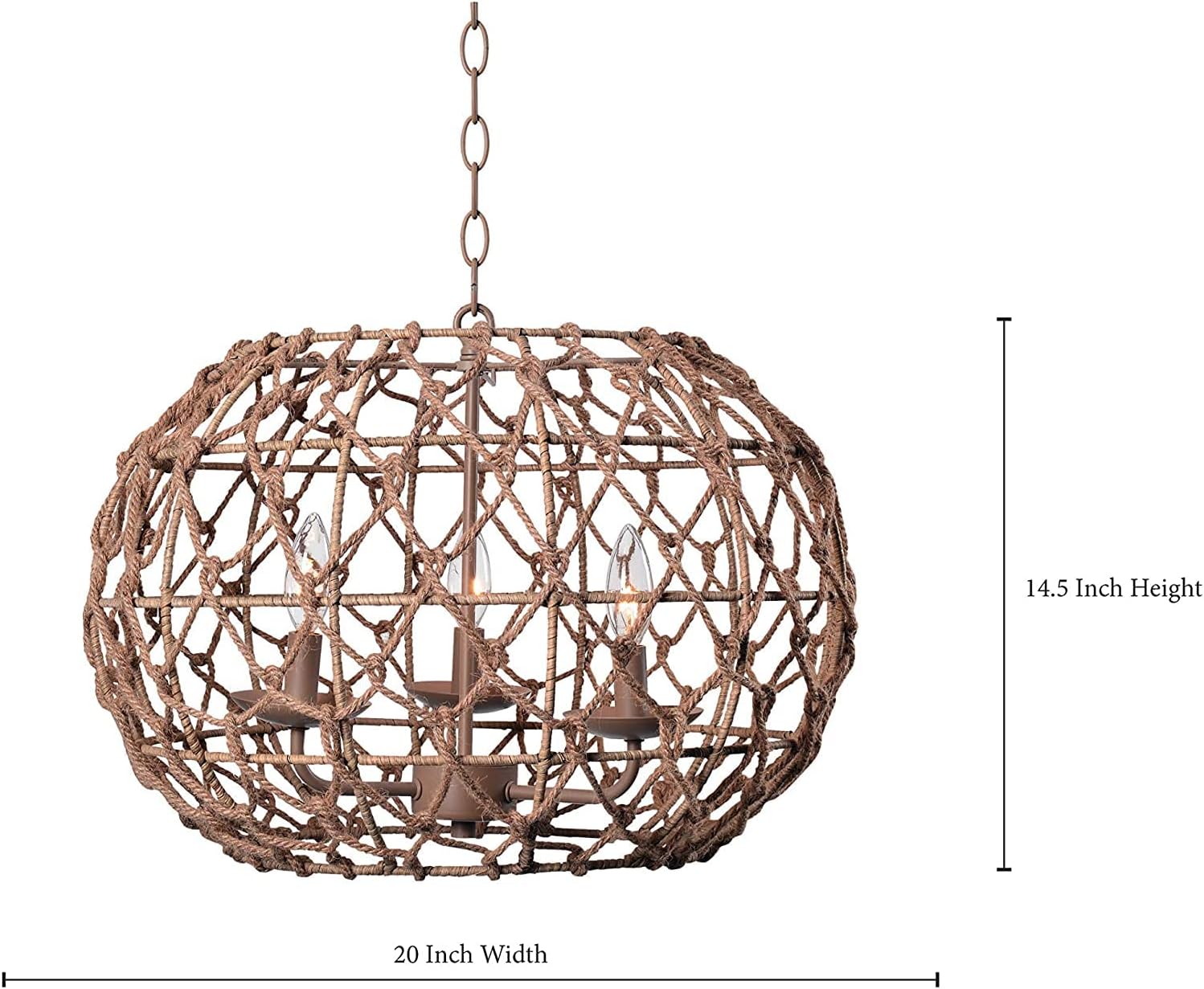 🔥 Crаzу Dеаlѕ Kenroy Home Rustic Woven Pendant Ceiling Light Fixture, Tan