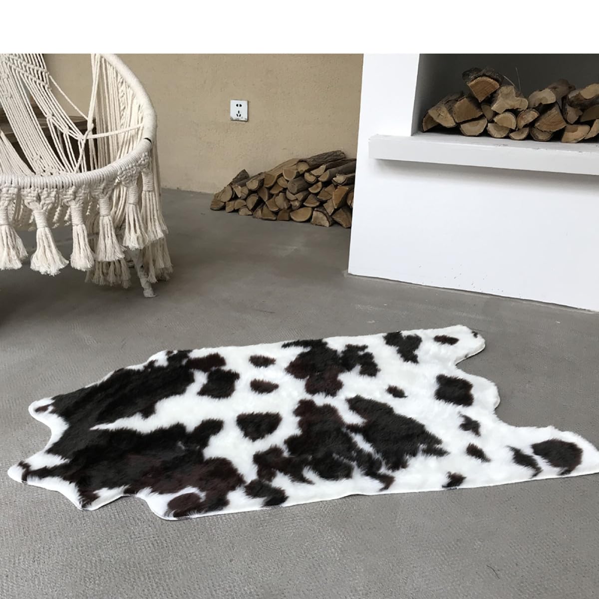 Alfombra Absorbente Estampado de Vaca de Acrílico, Antideslizante y Fácil de Limpiar, Adecuado para Baño y Sala de Estar Diseño Creativo y Elegante