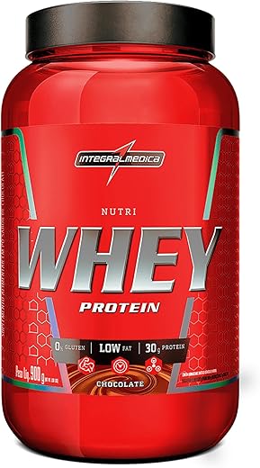 Integralmédica - Nutri Whey Protein Chocolate - Suplemento Alimentar - Fonte de Proteínas e Carboidratos - Pote 900g
