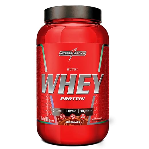 Integralmedica - Hipercalórico - Nutri Whey Protein Chocolate - Pote 900g - Fonte de Proteínas e Carboidratos - Suplemento Alimentar, Ganho Muscular e Recuperação Pós-Treino - Super Mass Gainer