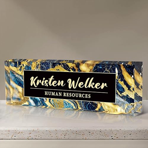 Placa de nombre personalizada para escritorio de oficina, placa de nombre personalizada para escritorios, decoración de escritorio de oficina de