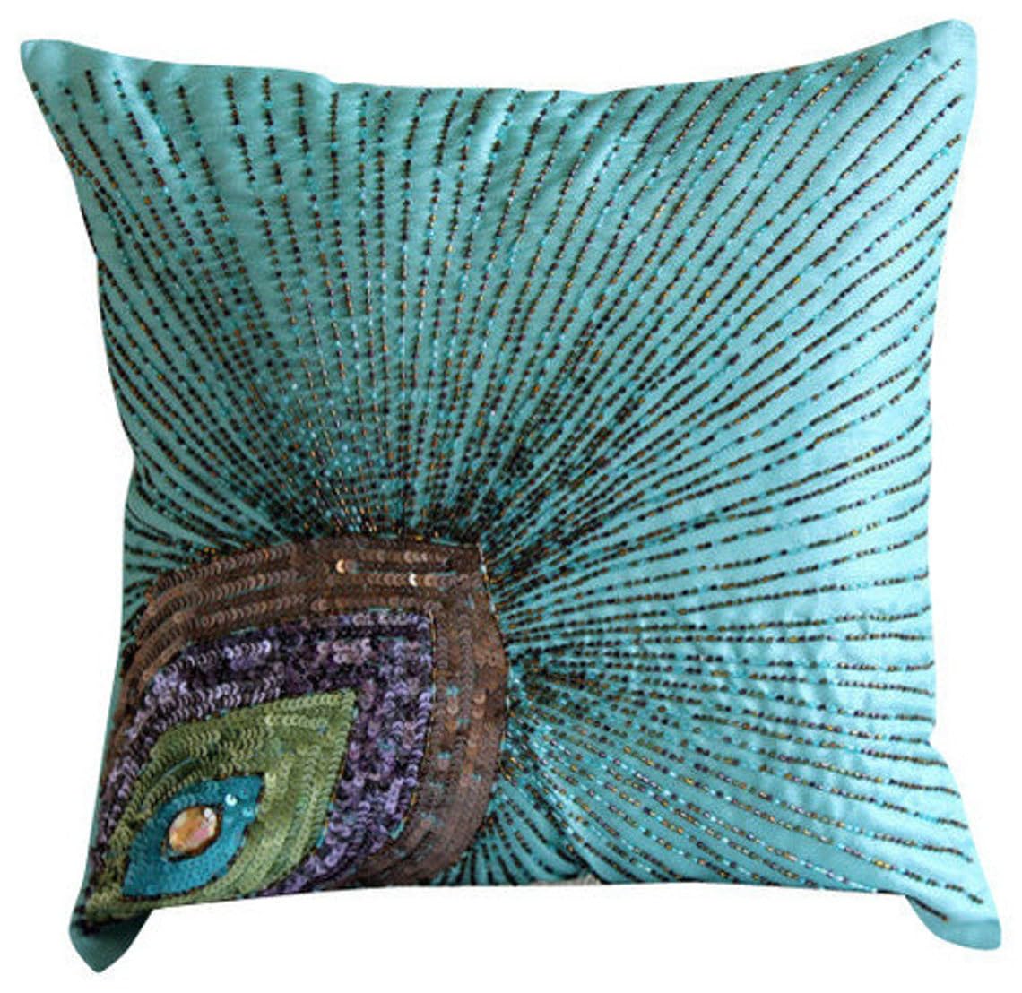 The HomeCentric Argento 40x40 cm Art Silk Fodere per cuscino per divano