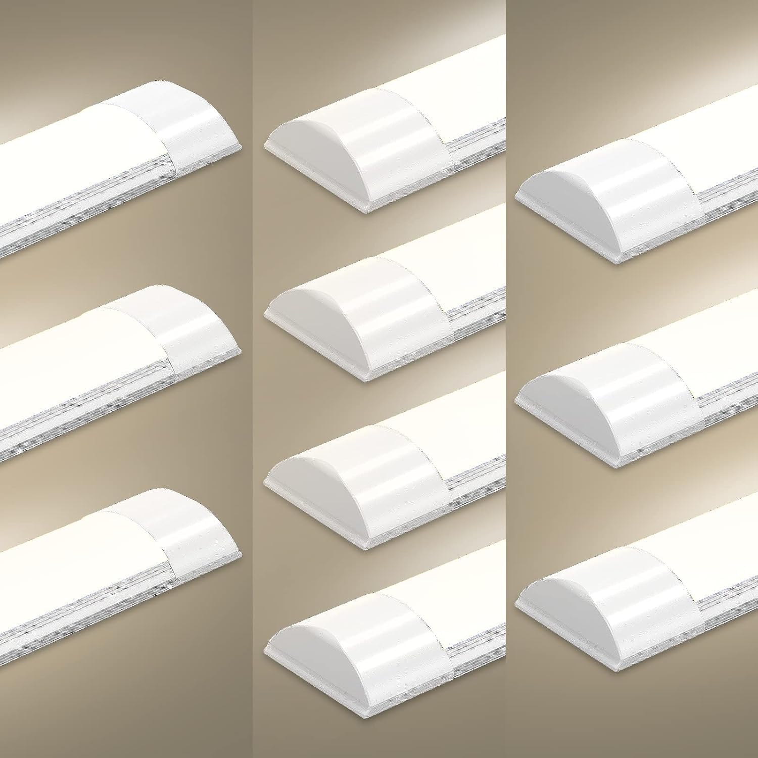 wowspeed 10PCS 10W LED Batten Light, 1ft Ceiling Tube Light, 4500K Neutral White Batten Light, 1200lm, 180°Beam Angle, Ceiling Lights for Home, Workshop, Office, Garage