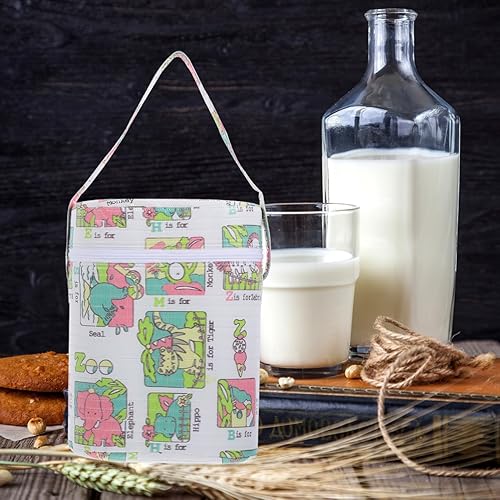 Miniatura 7 de Calentador de agua portátil con doble compartimento y bolsa térmica para leche materna, calentador de botellas de viaje con bonito diseño de oso,