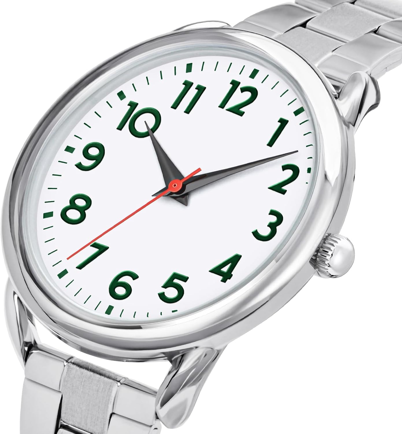 Bisley 35MM Women Watch Stainless Steel Bracelet with Magnetic Clasp Easy to Adjust Wrist Size Without Tool Arabic Number Easy to Read Watch - Image 2