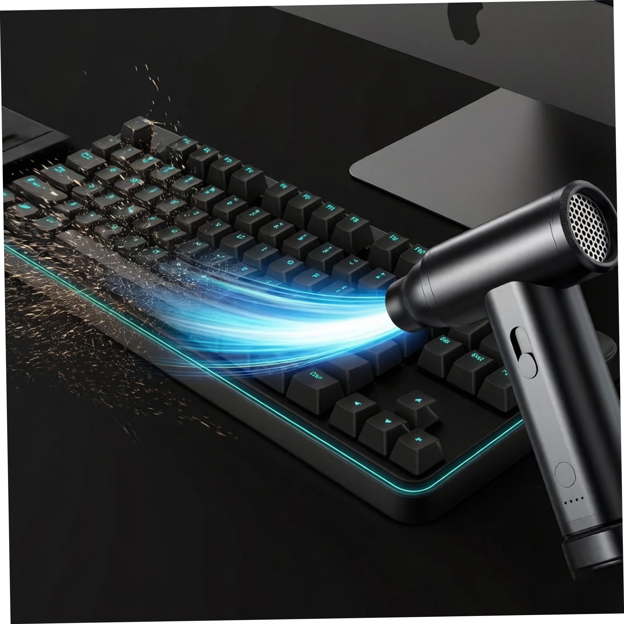 Mini dépoussiéreur d'air professionnel sans fil à vitesse pour voiture, sécheur d'air électrique et souffleur pour les détails de voiture, nettoyage de PC, clavier, usage domestique