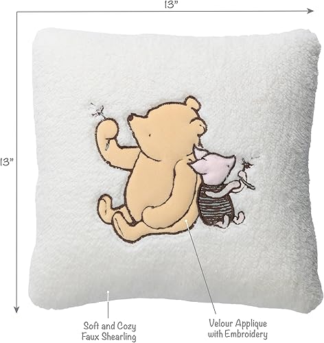 Miniatura 4 de Lambs & Ivy Storytime Pooh - Almohada suave de piel de oveja sintética, color crema