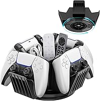 Vista 1 de KDD Organizador de control para escritorio, soporte de controlador giratorio de 360 con caja de almacenamiento, soporte universal para 4