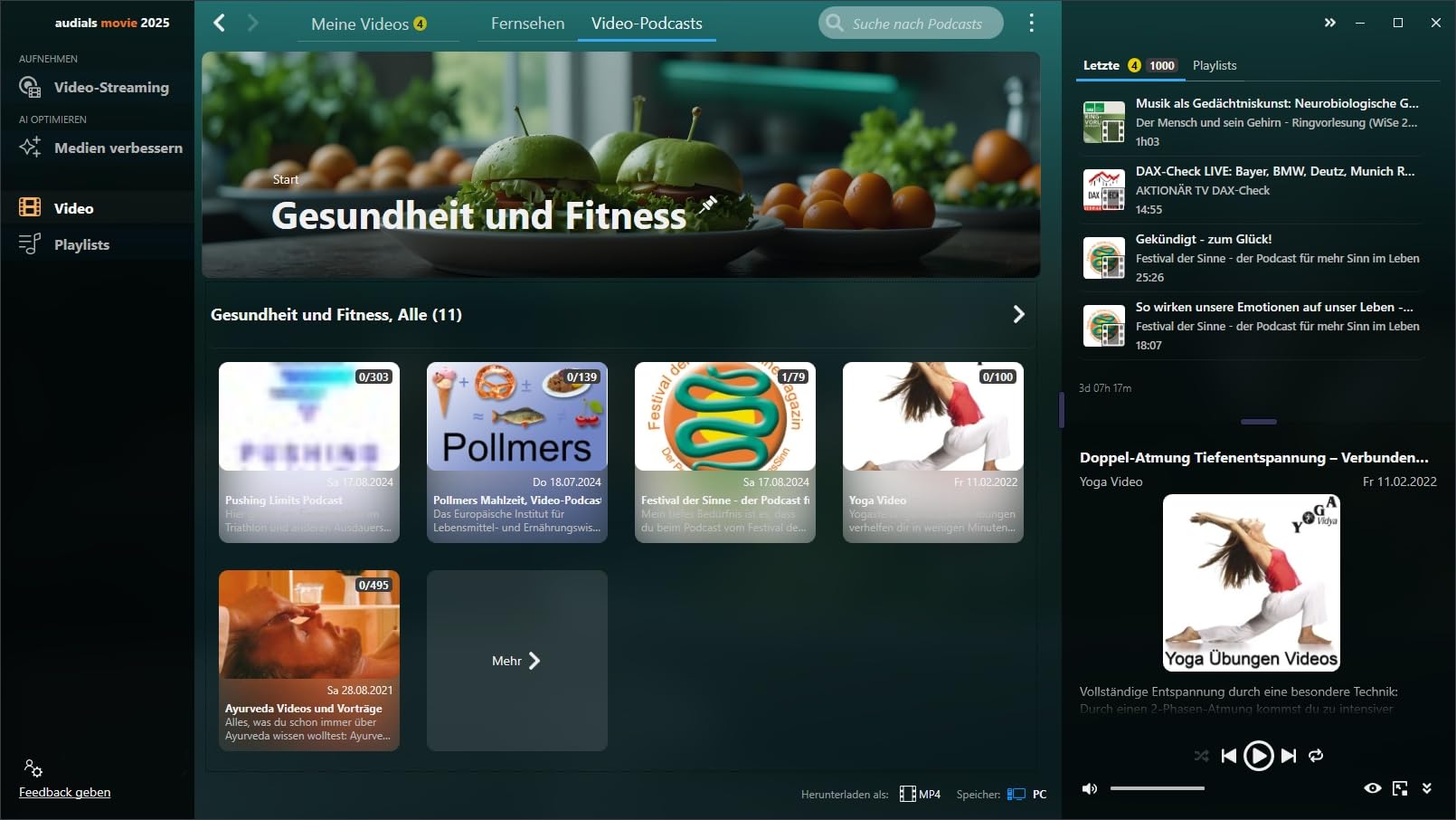 Audials Movie 2025 - Deutsch / Multilingual - Windows 11/10 - *Dauerlizenz* Videostreaming einfach aufnehmen und genießeAufnahmen von Netflix, Joyn, Paramount+, uvm. (Product Key Card) #PKC