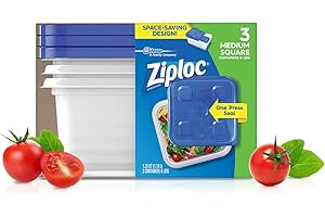 Ziploc Container, Medium Square, Convenient and Versatile Food Storage Solution
