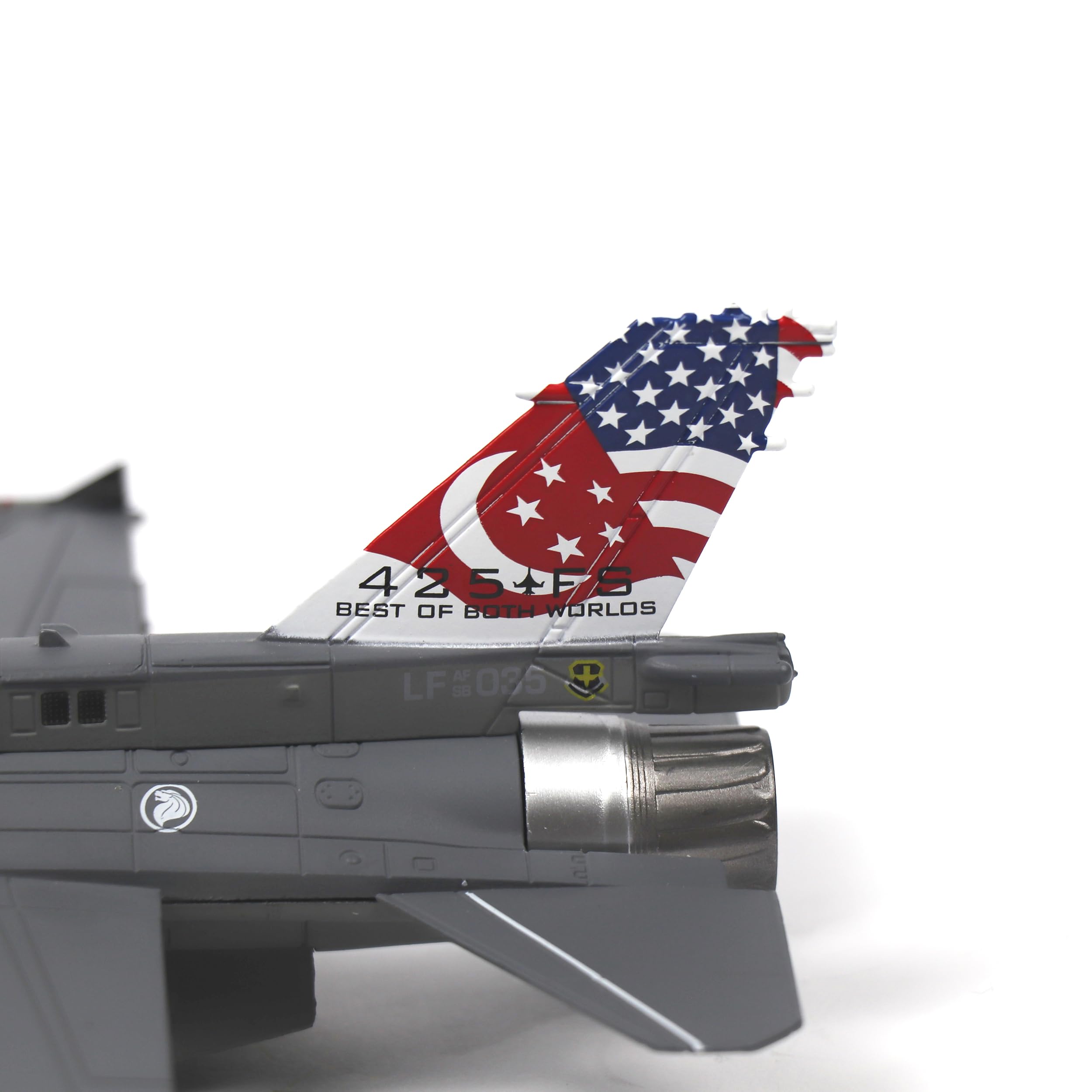 SEBUNAS Skala 1/72 F-16D Fighting Falcon Fighter Model Republiki Singapuru Siły Powietrzne Livery Wojskowe Samoloty Miniaturowy Metalowy Odlew Samolot Zestaw Modelowy dla Dorosłych Kolekcja