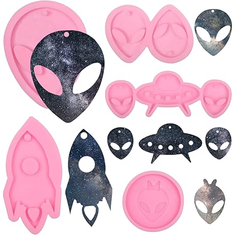 Glow-in-the-Dark Alien Mold Trio: Out of This World Resin Creations