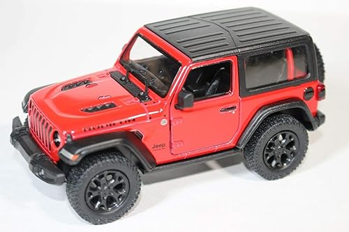 Miniatura 41 de KiNSMART - Jeep Wrangler Rubicon Off Road 4x4 5 pulgadas Escala 1:34 Die Cast Modelo Réplica de Coche de Juguete Opentop Juego de 4 Opentop
