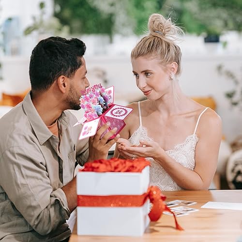 Miniatura 6 de WD&CD Tarjeta desplegable 3D para el día de San Valentín, tarjetas del día de San Valentín en caja con sobre, tarjeta de felicitación para el día de