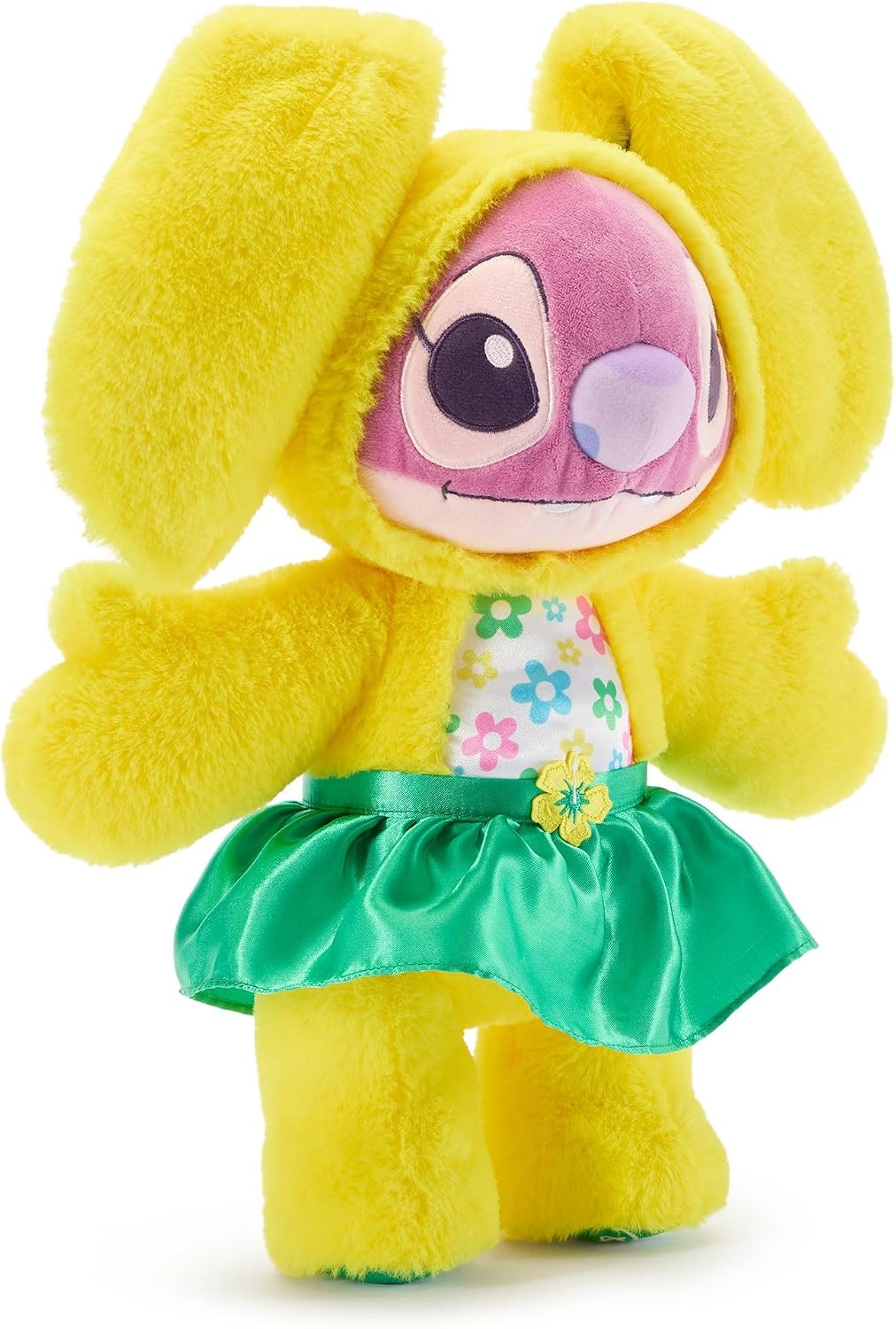 Disney Store Official 2026 Angel Easter Plush - 13" Disney Plushy in Easter Bunny Costume with Floppy Ears, Floral Print Tummy, Satin Skirt with Flower Applique and Embroidered Logo
