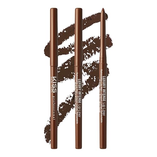 KISS NEW YORK Professional Lip Liner Dark Brown 3 PCS