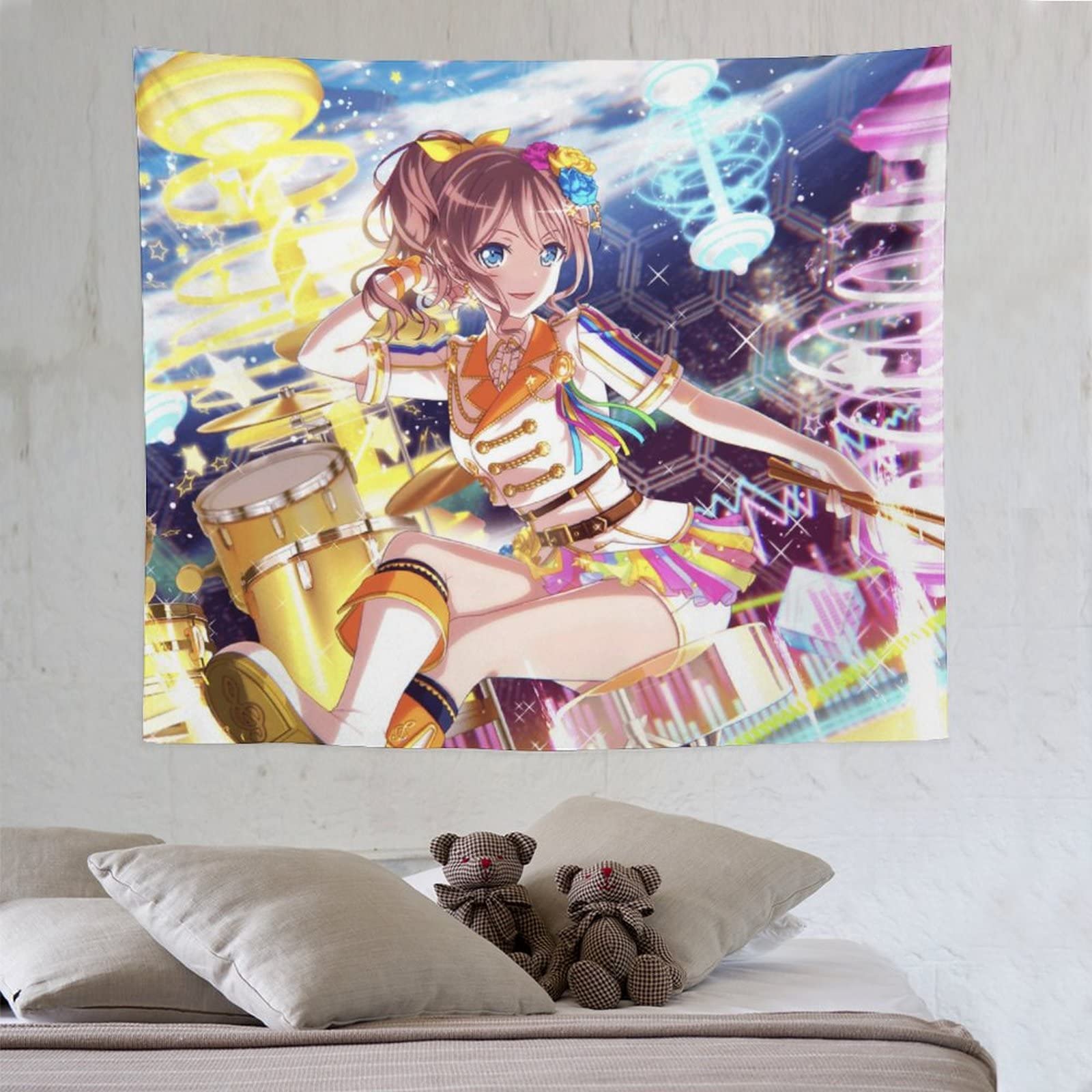Amazon.co.jp: バンドリ！山吹 沙綾 タペストリー かわいいアニメ柄 壁