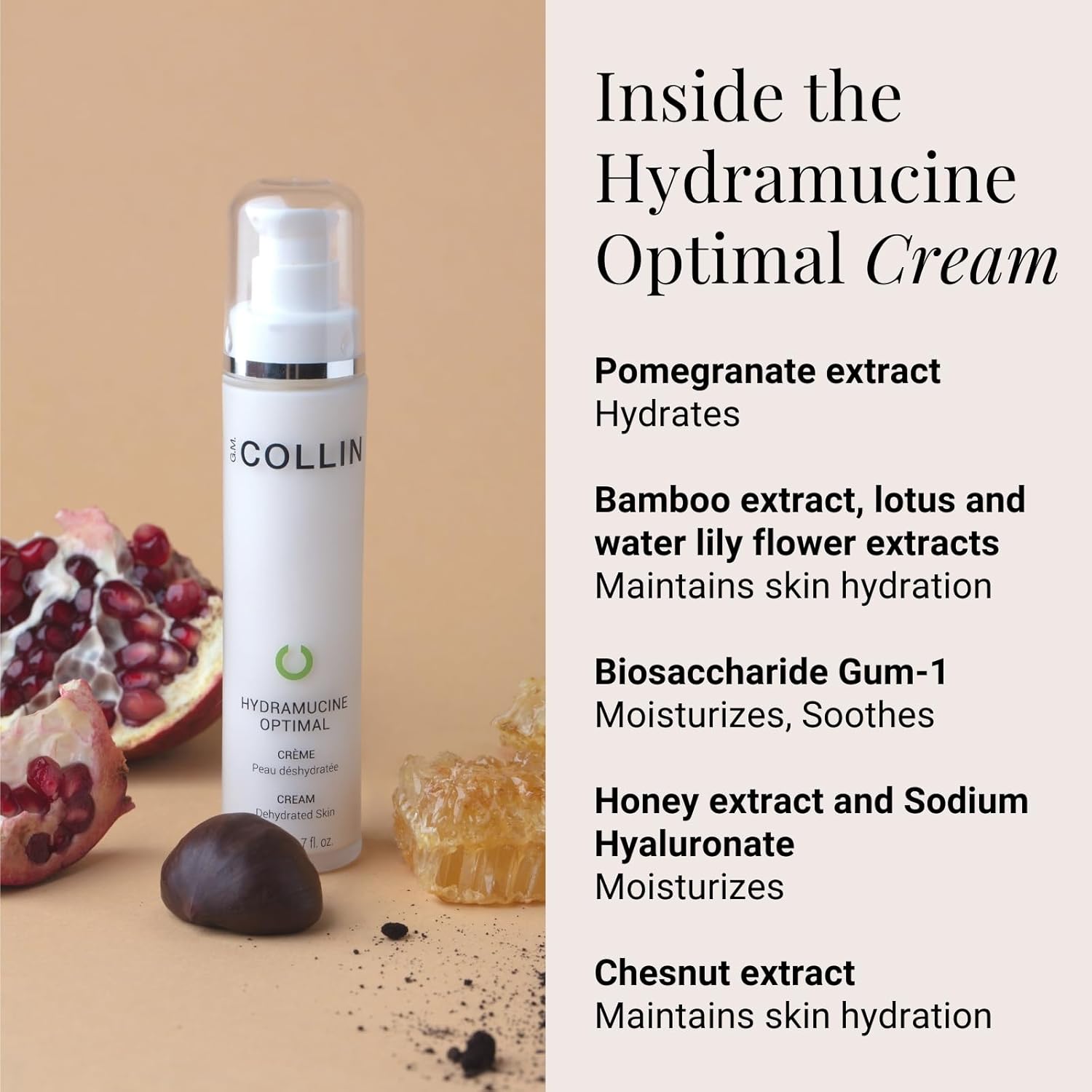 G.M. COLLIN Hydramucine Optimal Cream | Daily Face Moisturizer for Normal to Dry Skin | Firming Facial Lotion - Image 3