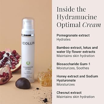 G.M. COLLIN Hydramucine Optimal Cream | Daily Face Moisturizer for Normal to Dry Skin | Firming Facial Lotion