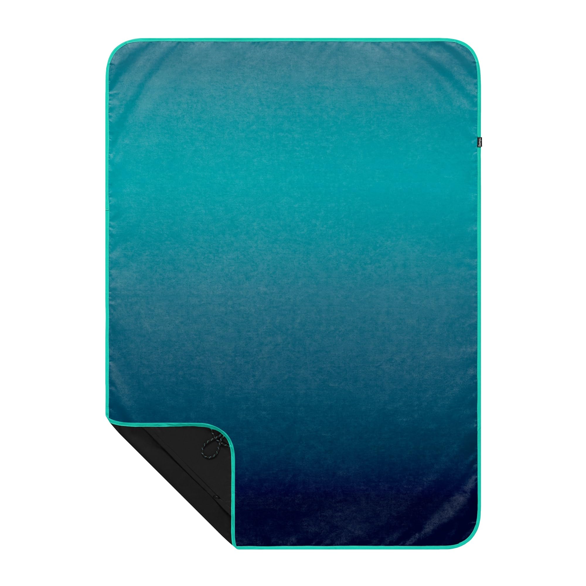 Rumpl Everywhere Mat, Waterproof Picnic Blanket and Ground Mat for Camping, Hiking, and Picnicking, 52x75 Inches, Ocean Fade