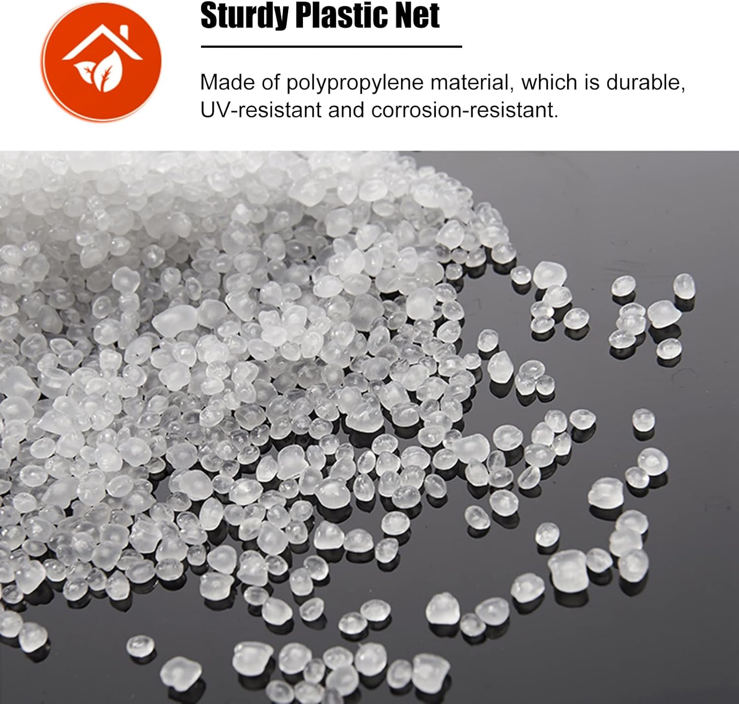 Orange Plastic Mesh Fence - 2x2m (6.6x6.6ft) Hexagonal Barrier Netting for Indoor/Outdoor Poultry Safety, Durable Construction, Ideal for Balconies and Gardens