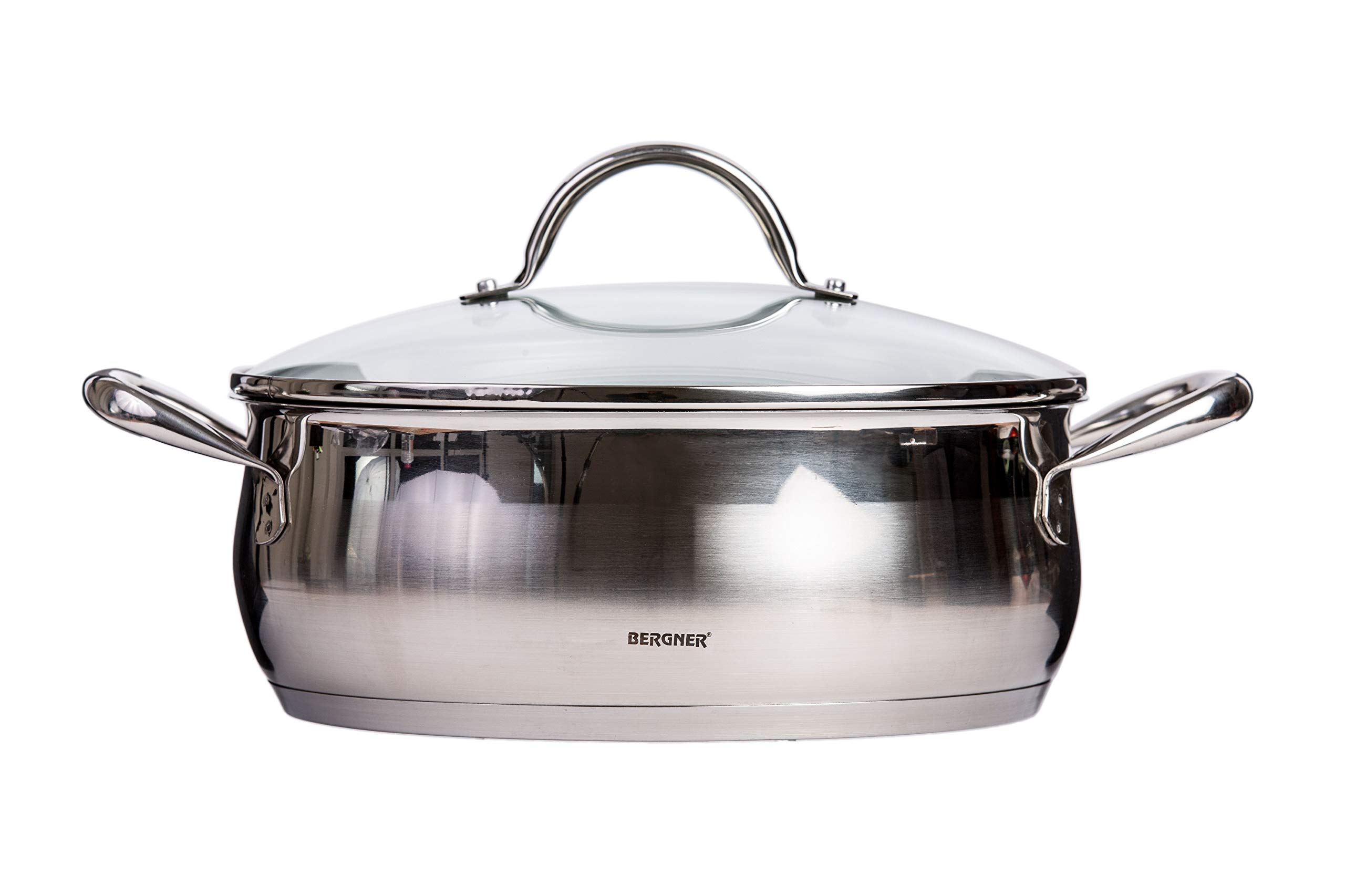 BERGNERSTAINLESS STEEL GOURMET CASSEROLE W LID 26CM, BG6564