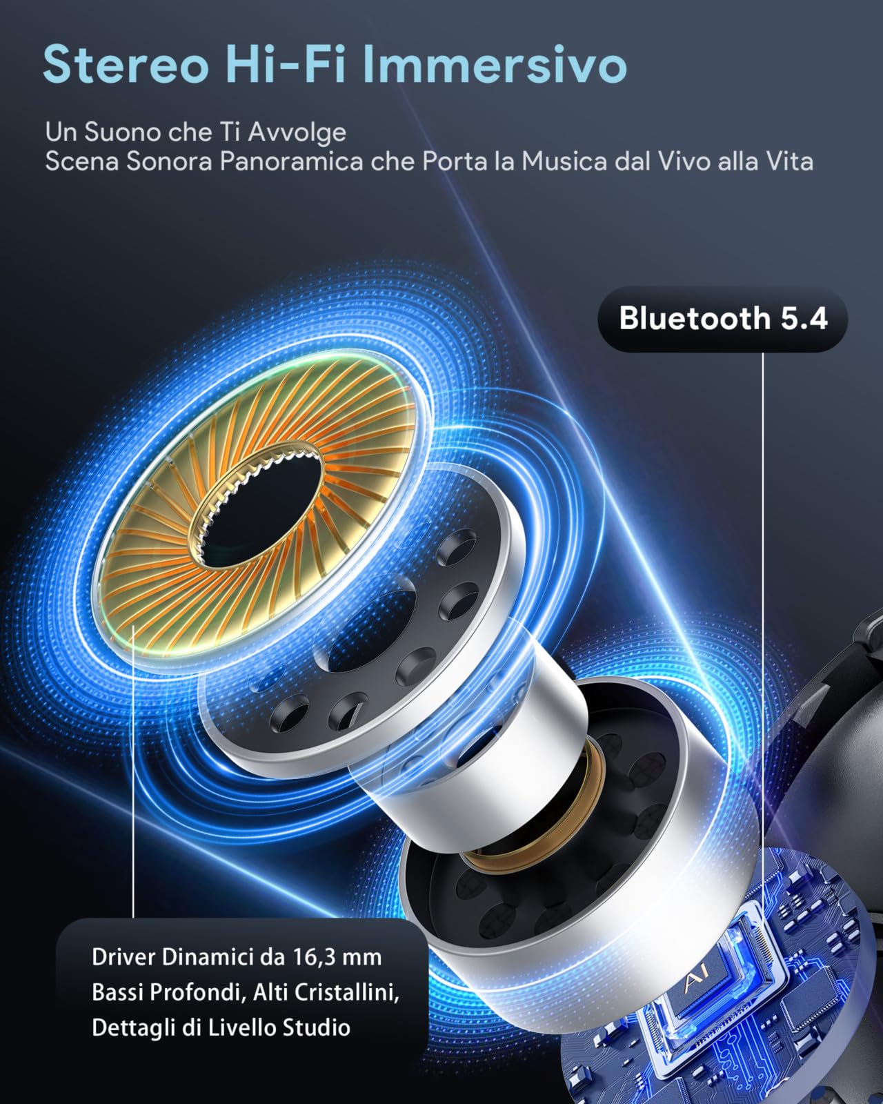 Boytond Traduttore Vocale Istantaneo Multilingue - Auricolari Per Traduzione Simultanea In Tempo Reale, Cuffie Con Traduzione Multilingue Per Studio, Business e Viaggi Internazionali, Placcatura nera