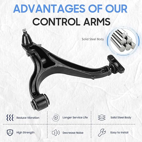 Miniatura 3 de Brazos de control delanteros superiorinferior con rótulas, barras de acoplamiento finales, kit de suspensión para Jeep Commander 2006-2010, Jeep