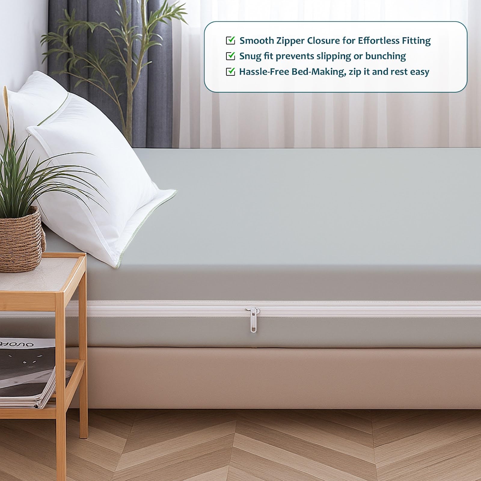 King Size Waterproof Mattress Protector - Silver -6 King Size Waterproof Mattress Protector - Silver -6