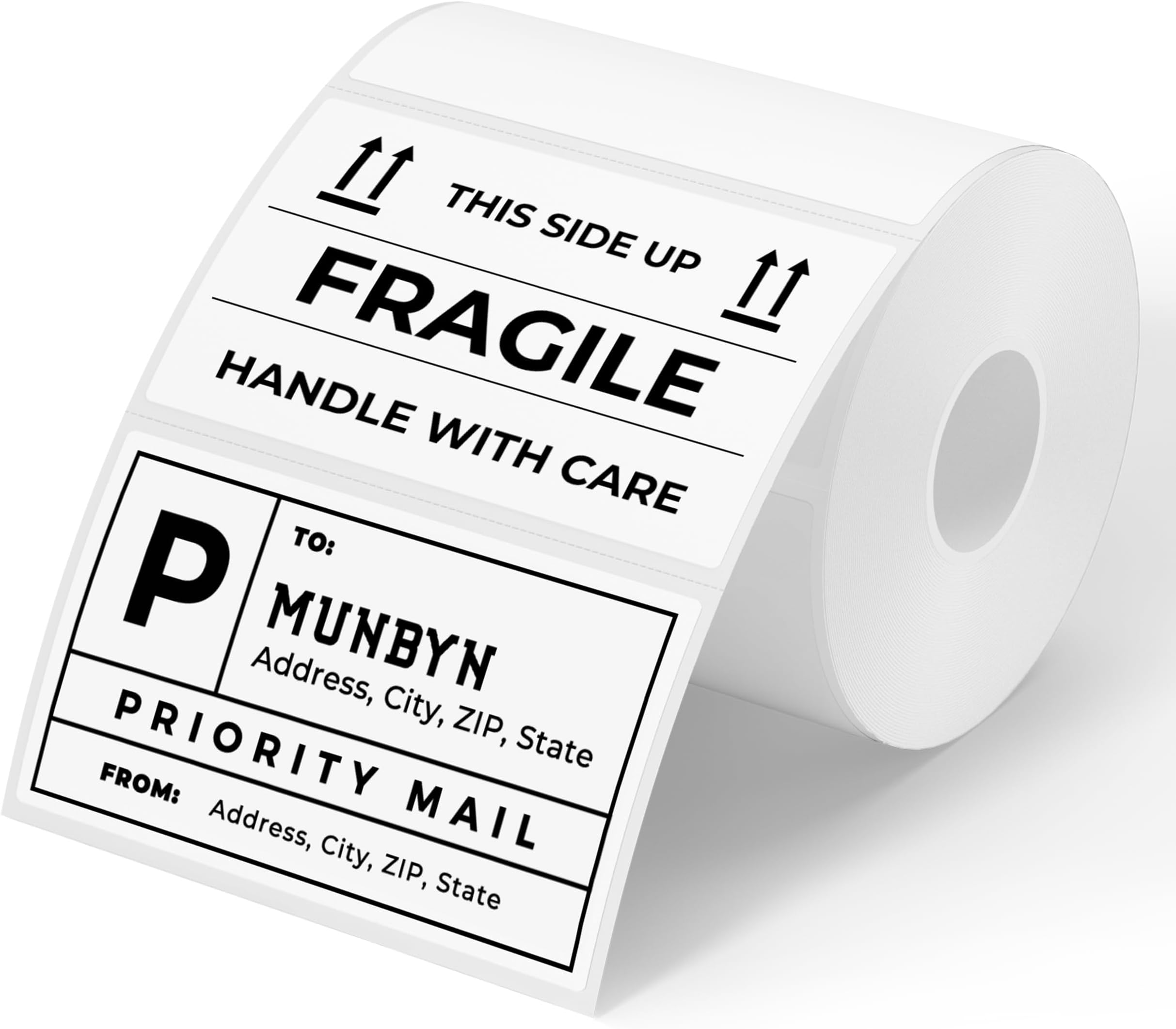 Amazon.com: 2 Inch Brown Circle Thermal Sticker Labels+2.25"x1.25 ...