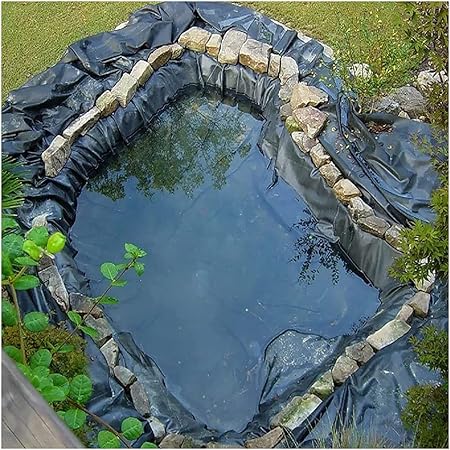 Image Zwpily HDPE Pond Liner Pond Skins Black, Feet Pond Liner for Fish Pond Liners, Easy Cutting Tarpaulin Waterproof, Plastic Pond Tub Geotextile Fabric for Waterfall, Tarpaulin,9 * 15m Image Zwpily HDPE Pond Liner Pond Skins Black, Feet Pond Liner for Fish Pond Liners, Easy Cutting Tarpaulin Waterproof, Plastic Pond Tub Geotextile Fabric for Waterfall, Tarpaulin,9 * 15m