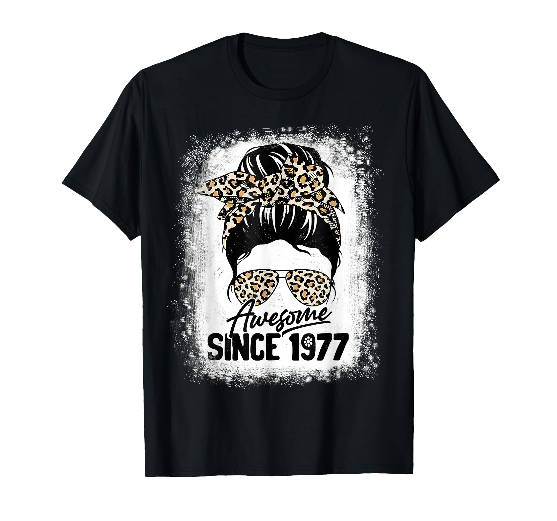 45 Years Old Awesome Since 1977 Leopard 45th Birthday T-Shirt