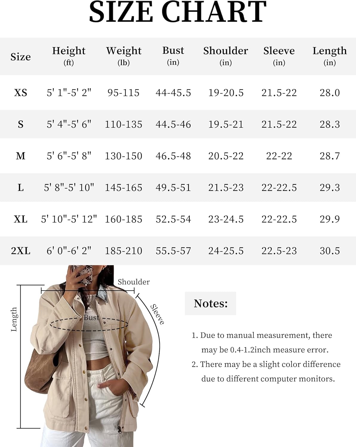 Barn Jackets for Women Contrast Collar Utility Jacket Zip Up Drawstring Waist Barn Coats 2025 with Pocket - Image 8